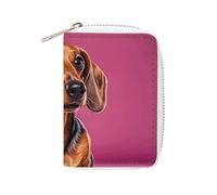 RTFGHJS Dachshund Weiner Dog Credit Card Holder Wallet PU Leather Card Case Cards Protector Front Pocket Wallets