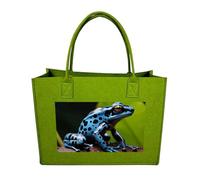 RTFGHJS Dart Frog Blue Tote Bags Reusable Shopping Bag Grocery Bag Felt Handbags Storage Bags, Light Green, One Size