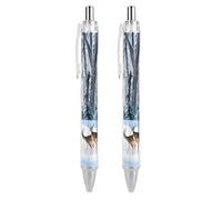 RTFGHJS Deers Picture Ballpoint Pens Retractable Ball Point Pens Smooth 0.5mm Medium Writing Pen Black Ink Pen for Men Women 2 PCS