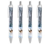 RTFGHJS Deers Picture Ballpoint Pens Retractable Ball Point Pens Smooth 0.5mm Medium Writing Pen Black Ink Pen for Men Women 4 PCS
