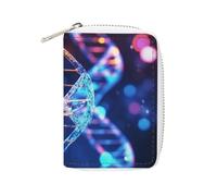 RTFGHJS DNA Genetic Helix Credit Card Holder Wallet PU Leather Card Case Cards Protector Front Pocket Wallets