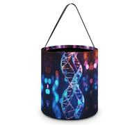 RTFGHJS DNA Genetic Helix Halloween Treat Bags with Handles Candy Bucket for Trick Or Treating, Party Favor Bags