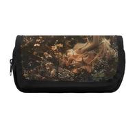 RTFGHJS Double Layer Pencil Case with Front Pocket - A Beautiful Fairy Large Capacity Pen Organizer Aesthetic Holder Box Storage Bag for Office Supplies, Art Pencils, Makeup Brushes