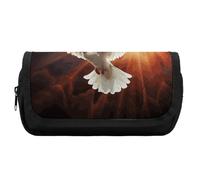 RTFGHJS Double Layer Pencil Case with Front Pocket - Dove Sun Art Large Capacity Pen Organizer Aesthetic Holder Box Storage Bag for Office Supplies, Art Pencils, Makeup Brushes