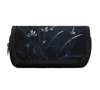 RTFGHJS Double Layer Pencil Case with Front Pocket - Dragonfly Silhouette Large Capacity Pen Organizer Aesthetic Holder Box Storage Bag for Office Supplies, Art Pencils, Makeup Brushes