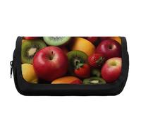 RTFGHJS Double Layer Pencil Case with Front Pocket - Fresh Fruits And Vegetables Large Capacity Pen Organizer Aesthetic Holder Box Storage Bag for Office Supplies, Art Pencils, Makeup Brushes