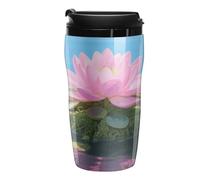 RTFGHJS Double Wall Vacuum Coffee Cup - Lake Floating Reusable Plastic Travel Mug with Lid, 250ml Insulated Tumbler for Hot & Cold Drinks, Portable Coffee Mug for Car Office Use