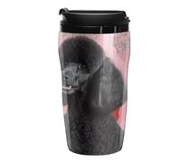 RTFGHJS Double Wall Vacuum Coffee Cup - Poodles Dogs Reusable Plastic Travel Mug with Lid, 250ml Insulated Tumbler for Hot & Cold Drinks, Portable Coffee Mug for Car Office Use