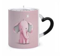 RTFGHJS Elephant Color Changing Mug Heat Activated Coffee Mug Funny Ceramic Magic Mugs Personalized Novelty Heat Sublimation Cups for Men Women Gifts 11 Oz