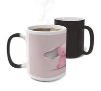 RTFGHJS Elephant Color Changing Mugs Heat Sensitive Magic Mug 11 Oz Coffee Cup for Office, Ceramic Novelty Tea Mug with Handle for Home, Creative Gifts, Birthday, Anniversary
