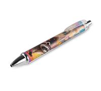 RTFGHJS Fairy Castle Raccoon Ballpoint Pens Retractable Ball Point Pens Smooth 0.5mm Medium Writing Pen Black Ink Pen for Men Women 1 PCS