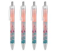 RTFGHJS Flamingos at Dusk Ballpoint Pens Retractable Ball Point Pens Smooth 0.5mm Medium Writing Pen Black Ink Pen for Men Women 4 PCS