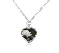 RTFGHJS Flower And Zen Stones Urn Necklace for Ashes Personalized Cremation Jewelry Heart Pendant Keepsake Jewelry for Dog Cat Sympathy Gift for Pets Lovers