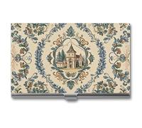 RTFGHJS French Country Style Business Card Holder, Metal Slim Name Card Case, Pocket Cards Holder for Women Or Men, Name Cards Booklet for Professionals, Executives