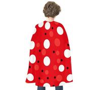 RTFGHJS Frog in The Pond Halloween Cloak Christmas Cape Costume Accessory Cosplay Cloak for Parties Short Capes, Red White Polka Dot, One Size