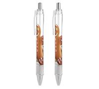 RTFGHJS Gingerbread Man Candy Ballpoint Pens Retractable Ball Point Pens Smooth 0.5mm Medium Writing Pen Black Ink Pen for Men Women 2 PCS