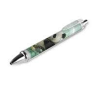 RTFGHJS Green Crystal Storm Panda Ballpoint Pens Retractable Ball Point Pens Smooth 0.5mm Medium Writing Pen Black Ink Pen for Men Women 1 PCS