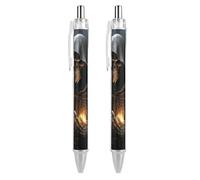RTFGHJS Grim Reaper Ballpoint Pens Retractable Ball Point Pens Smooth 0.5mm Medium Writing Pen Black Ink Pen for Men Women 2 PCS