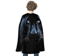 RTFGHJS Ground Spider Halloween Cloak Christmas Cape Costume Accessory Cosplay Cloak for Parties Short Capes, Panther With Blue Eyes, One Size
