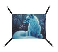 RTFGHJS Hanging Pet Hammock Cat Hammock for Cage Soft Breathable Blue Fox Pet Cage Bed with Metal Hooks Small Pets Resting Sleepy Pad for Cats Dogs Rabbits Other Small Animals