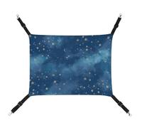 RTFGHJS Hanging Pet Hammock Cat Hammock for Cage Soft Breathable Blue with Stars Pet Cage Bed with Metal Hooks Small Pets Resting Sleepy Pad for Cats Dogs Rabbits Other Small Animals
