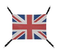 RTFGHJS Hanging Pet Hammock Cat Hammock for Cage Soft Breathable British Flag Pet Cage Bed with Metal Hooks Small Pets Resting Sleepy Pad for Cats Dogs Rabbits Other Small Animals