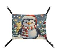 RTFGHJS Hanging Pet Hammock Cat Hammock for Cage Soft Breathable Christmas Funny Penguin Pet Cage Bed with Metal Hooks Small Pets Resting Sleepy Pad for Cats Dogs Rabbits Other Small Animals