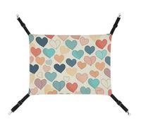 RTFGHJS Hanging Pet Hammock Cat Hammock for Cage Soft Breathable Playful Doodles Pet Cage Bed with Metal Hooks Small Pets Resting Sleepy Pad for Cats Dogs Rabbits Other Small Animals