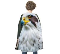RTFGHJS Happy Birthday on The Beach Halloween Cloak Christmas Cape Costume Accessory Cosplay Cloak for Parties Short Capes, Spear Falcon, White Eagle, One Size