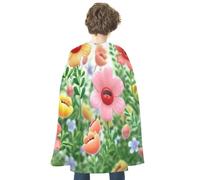 RTFGHJS Happy Flower Halloween Cloak Christmas Cape Costume Accessory Cosplay Cloak for Parties Short Capes