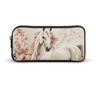 RTFGHJS Horse Image Pencil Case, Large Capacity Zipper Pencil Pouch Portable Office Stationery Makeup Bag, Desk Organizer for Stationery, Travel Toiletry, Makeup, Supplies