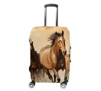 RTFGHJS Horses Luggage Cover Elastic Luggage Covers for Suitcase Travel Luggage Covers Anti-Scratch Washable Suitcase Sleeve Fits 19-32 Inch Luggage, white, L
