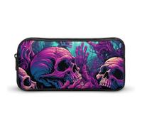 RTFGHJS Human Hands And Bones Pencil Case, Large Capacity Zipper Pencil Pouch Portable Office Stationery Makeup Bag, Desk Organizer for Stationery, Travel Toiletry, Makeup, Supplies