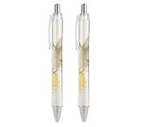 RTFGHJS Hummingbird Orange Flower Ballpoint Pens Retractable Ball Point Pens Smooth 0.5mm Medium Writing Pen Black Ink Pen for Men Women 2 PCS