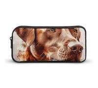 RTFGHJS Hyper Realistic Dog Pencil Case, Large Capacity Zipper Pencil Pouch Portable Office Stationery Makeup Bag, Desk Organizer for Stationery, Travel Toiletry, Makeup, Supplies