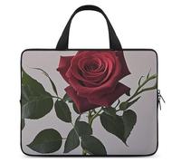 RTFGHJS Laptop Sleeve with Handle A Blooming Red Rose Laptop Sleeve Bag Ultra-Thin Computer Bag Cover for 12-17 Inch, White, 13 Inch