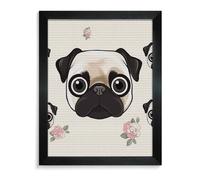 RTFGHJS Line Pug Diamond Painting Kit - DIY Canvas Art Decor with Drill Pen, Tray & Wax, Waterproof Sparkling Wall Craft for Home Decor, Birthdays, Christmas Blackwood 40 * 50cm