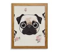 RTFGHJS Line Pug Diamond Painting Kit - DIY Canvas Art Decor with Drill Pen, Tray & Wax, Waterproof Sparkling Wall Craft for Home Decor, Birthdays, Christmas Yellow Wood 40 * 50cm