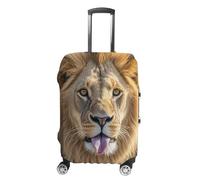 RTFGHJS Lion Sticks Out Tongue Luggage Cover Elastic Luggage Covers for Suitcase Travel Luggage Covers Anti-Scratch Washable Suitcase Sleeve Fits 19-32 Inch Luggage, white, XL