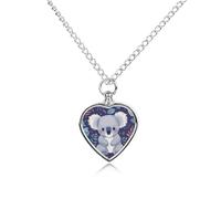 RTFGHJS Lovely Koala Urn Necklace for Ashes Personalized Cremation Jewelry Heart Pendant Keepsake Jewelry for Dog Cat Sympathy Gift for Pets Lovers