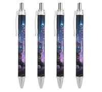 RTFGHJS Mechanical Cat Ballpoint Pens Retractable Ball Point Pens Smooth 0.5mm Medium Writing Pen Black Ink Pen for Men Women 4 PCS