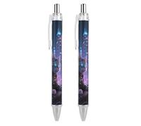 RTFGHJS Mechanical Cat Ballpoint Pens Retractable Ball Point Pens Smooth 0.5mm Medium Writing Pen Black Ink Pen for Men Women 2 PCS