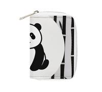 RTFGHJS Minimal Panda Credit Card Holder Wallet PU Leather Card Case Cards Protector Front Pocket Wallets