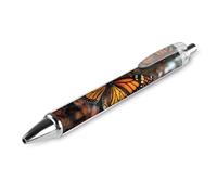 RTFGHJS Monarch Butterflies Ballpoint Pens Retractable Ball Point Pens Smooth 0.5mm Medium Writing Pen Black Ink Pen for Men Women 1 PCS