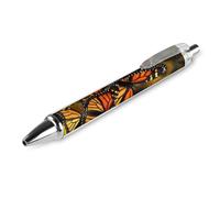 RTFGHJS Monarch Butterflies Ballpoint Pens Retractable Ball Point Pens Smooth 0.5mm Medium Writing Pen Black Ink Pen for Men Women 1 PCS