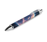RTFGHJS Mysterious Planet Ballpoint Pens Retractable Ball Point Pens Smooth 0.5mm Medium Writing Pen Black Ink Pen for Men Women 1 PCS