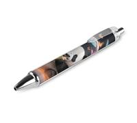 RTFGHJS Orange Bubble Windmill Panda Ballpoint Pens Retractable Ball Point Pens Smooth 0.5mm Medium Writing Pen Black Ink Pen for Men Women 1 PCS