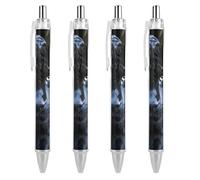 RTFGHJS Panther With Blue Eyes Ballpoint Pens Retractable Ball Point Pens Smooth 0.5mm Medium Writing Pen Black Ink Pen for Men Women 4 PCS