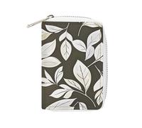 RTFGHJS Patchwork Pattern PU Leather Card Holder - Slim Durable Credit Card Organizer for Men & Women, The Shape of the Leaves, 16x11.5cm