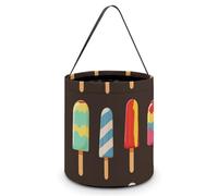 RTFGHJS Popsicles And Ice Halloween Treat Bags with Handles Candy Bucket for Trick Or Treating, Party Favor Bags